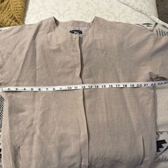 Eileen Fisher Tan Trench Coat Minimalist Oversized Design - Picture 8 of 11